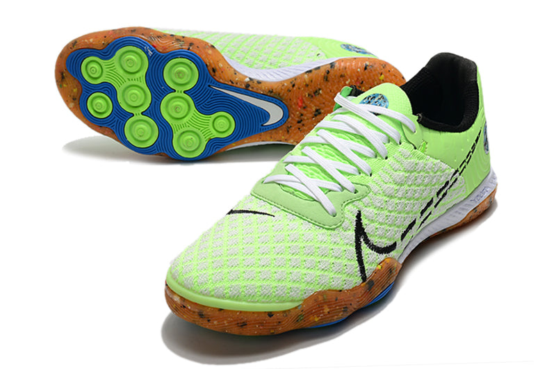 Chuteira Futsal Nike React Gato - Verde+Azul