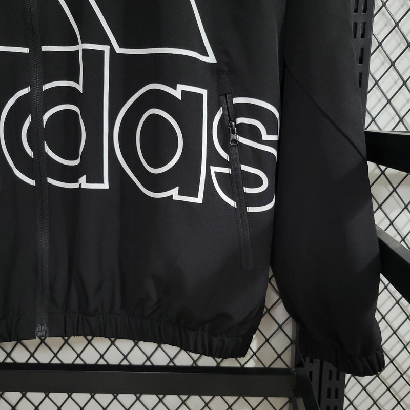 Cortavientos con logo Adidas - Negro