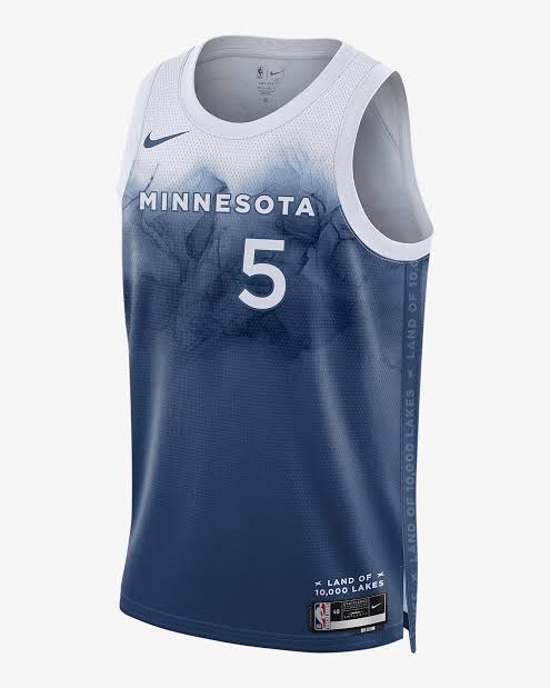 Camiseta Regatta Minnesota Timberwolves City Edition 2024 - Azul