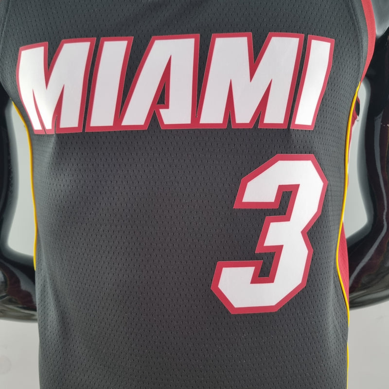 Camiseta Regatta Miami Heat Icon Edition 2022 - Negro