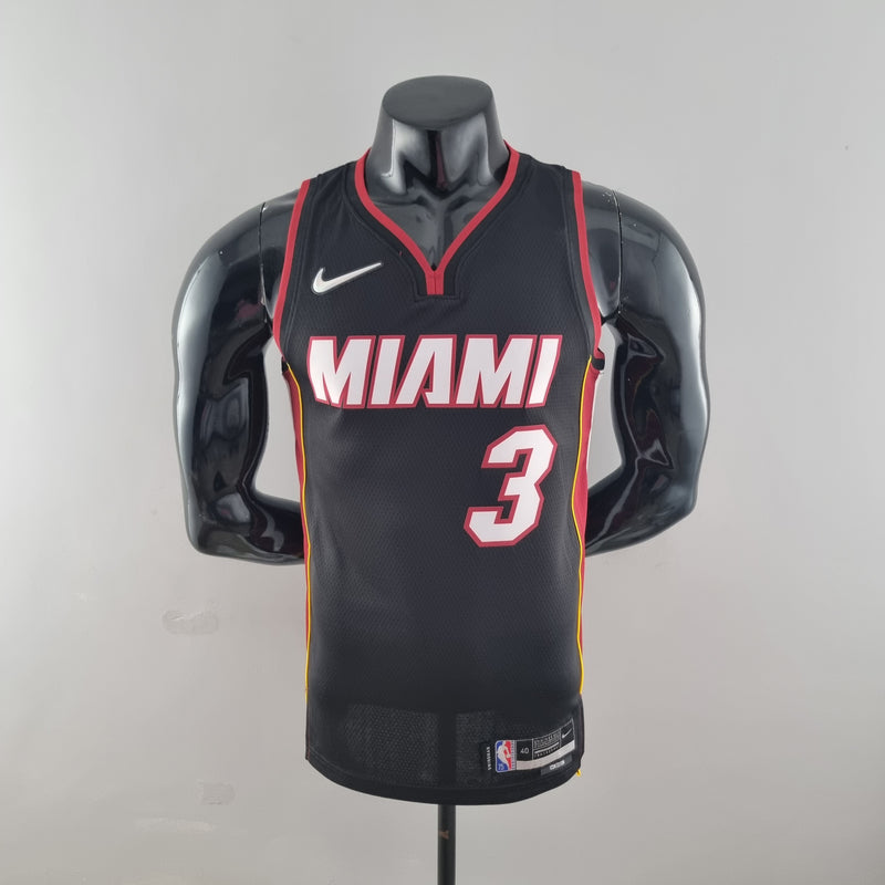 Camiseta Regatta Miami Heat Icon Edition 2022 - Negro