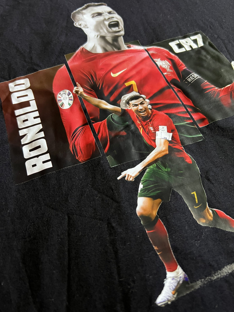 Camisa Legends Cristiano Ronaldo + Caixa Presente e Brinde - Preta, Branca e Bege