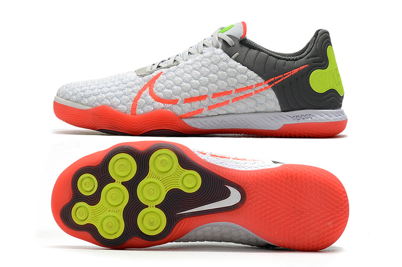 Chuteira Futsal Nike React Gato - Branco+Laranja