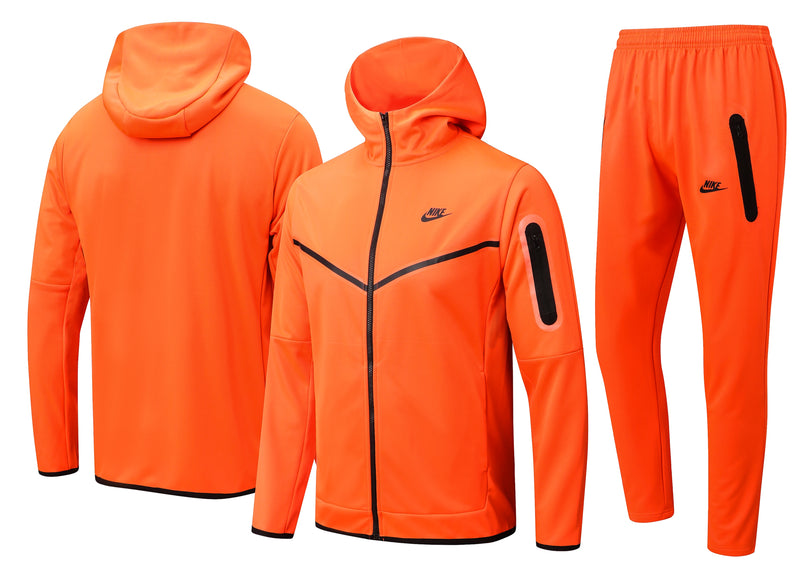 Conjunto de sudadera Nike Tech Fleece - Naranja