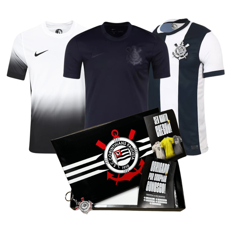 Paixão Box Corinthians 4 - Camisa + Caixa personalizada + Chaveiro + FIFA Icon - Pronta entrega