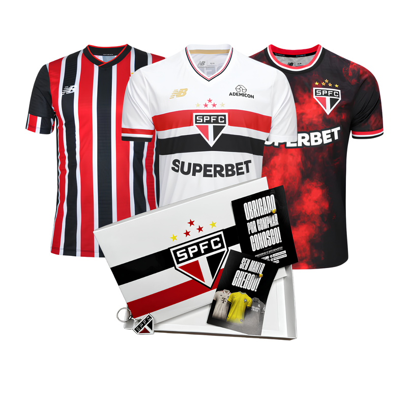 Paixão Box São Paulo - Camisa + Caixa personalizada + Chaveiro + FIFA Icon - Pronta entrega