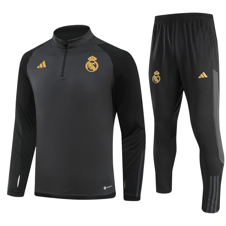 Conjunto de Frio Jaqueta Treino Real Madrid 2023/24 - Preto