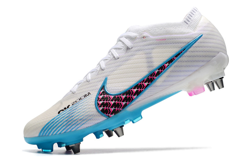 Chuteira Campo Nike Mercurial Zoom Vapor 15 Elite FG - Branco+Azul