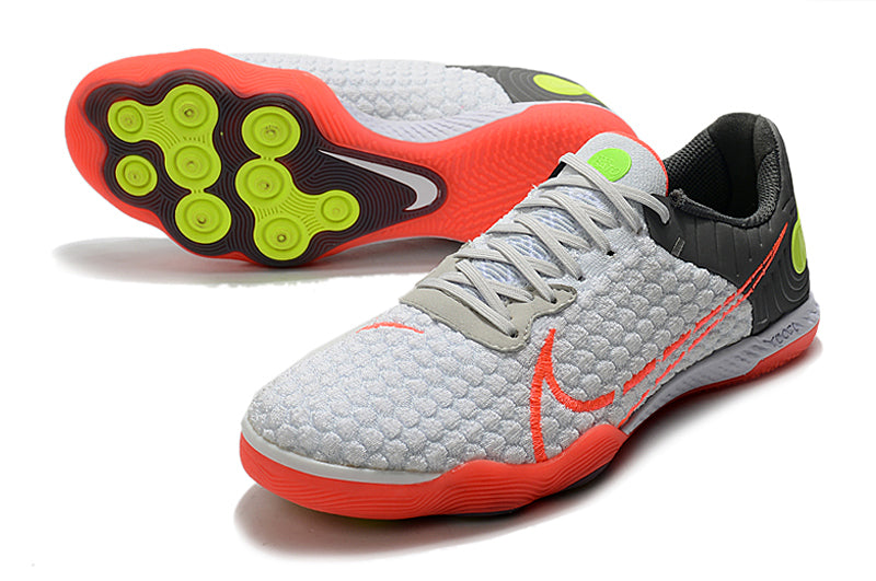 Chuteira Futsal Nike React Gato - Branco+Laranja