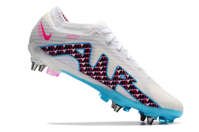 Chuteira Campo Nike Mercurial Zoom Vapor 15 Elite FG - Branco+Azul