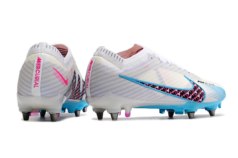 Chuteira Campo Nike Mercurial Zoom Vapor 15 Elite FG - Branco+Azul