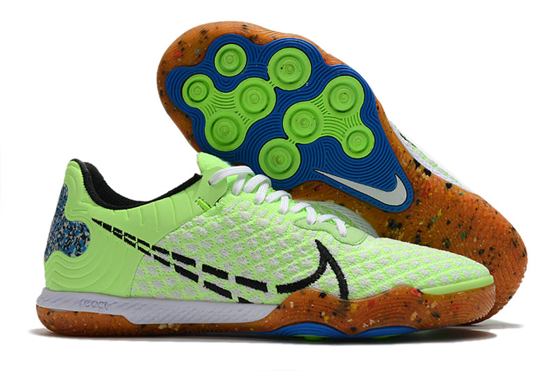 Chuteira Futsal Nike React Gato - Verde+Azul