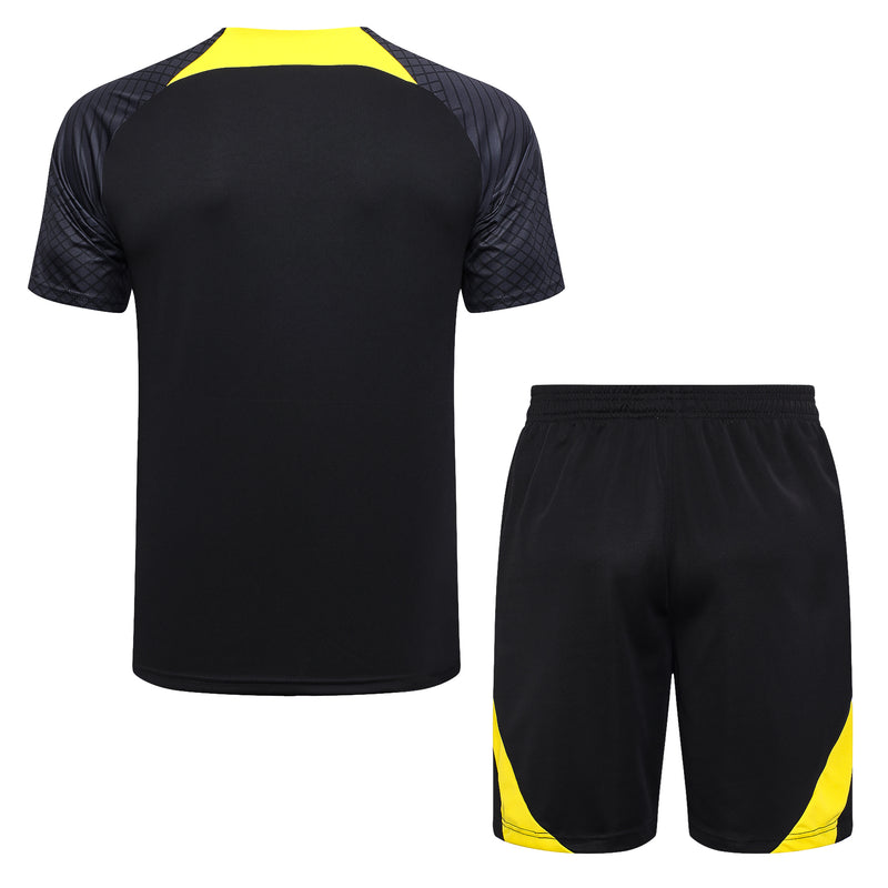 Conjunto Camisa e Calção PSG Treino 2023/24 - Preto