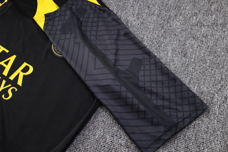 Conjunto Camisa e Calção PSG Treino 2023/24 - Preto