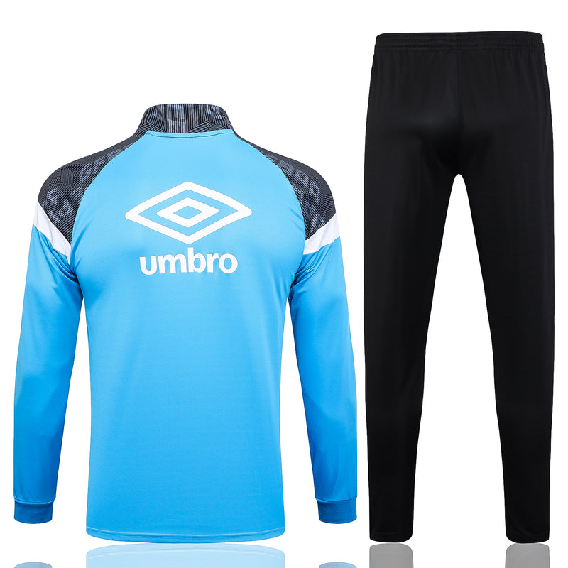 Conjunto de Frio Jaqueta Treino Grêmio 2023/24 - Azul e Preto