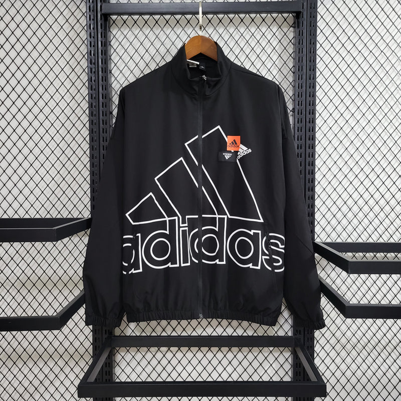 Cortavientos con logo Adidas - Negro