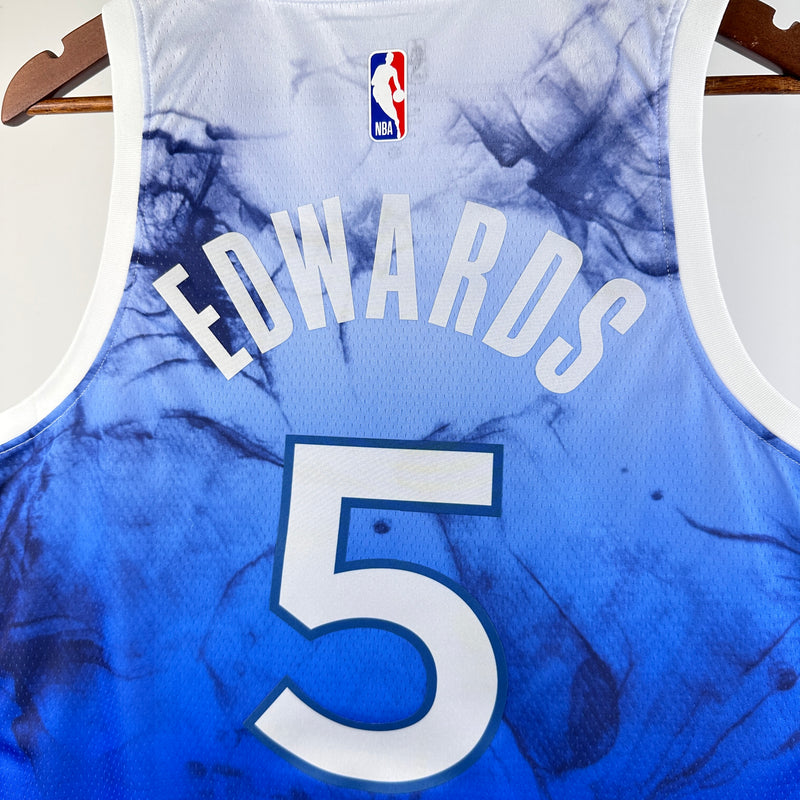 Camiseta Regatta Minnesota Timberwolves City Edition 2024 - Azul