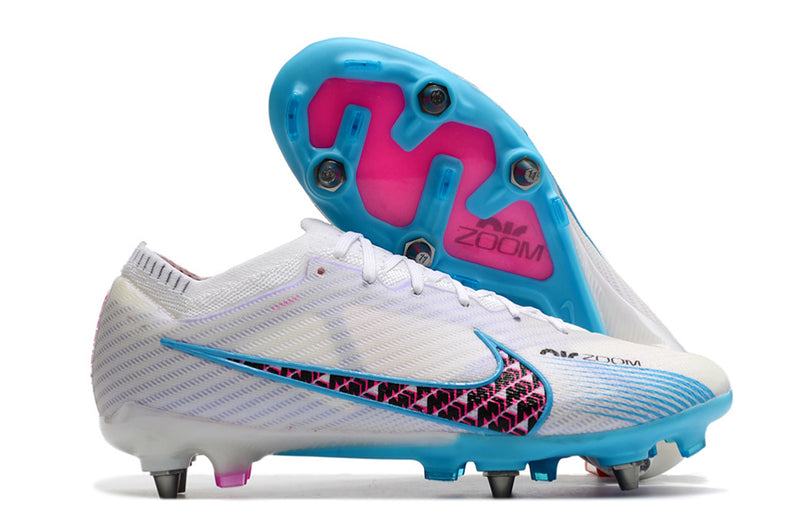 Chuteira Campo Nike Mercurial Zoom Vapor 15 Elite FG - Branco+Azul