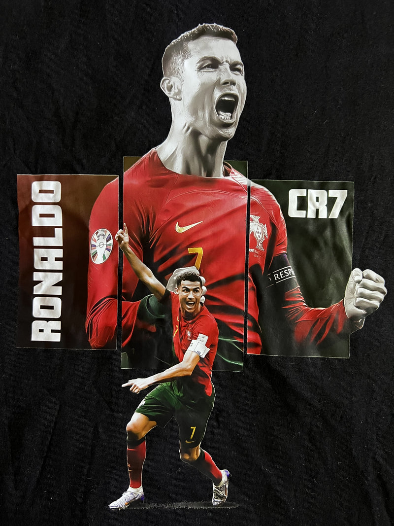 Camisa Legends Cristiano Ronaldo + Caixa Presente e Brinde - Preta, Branca e Bege