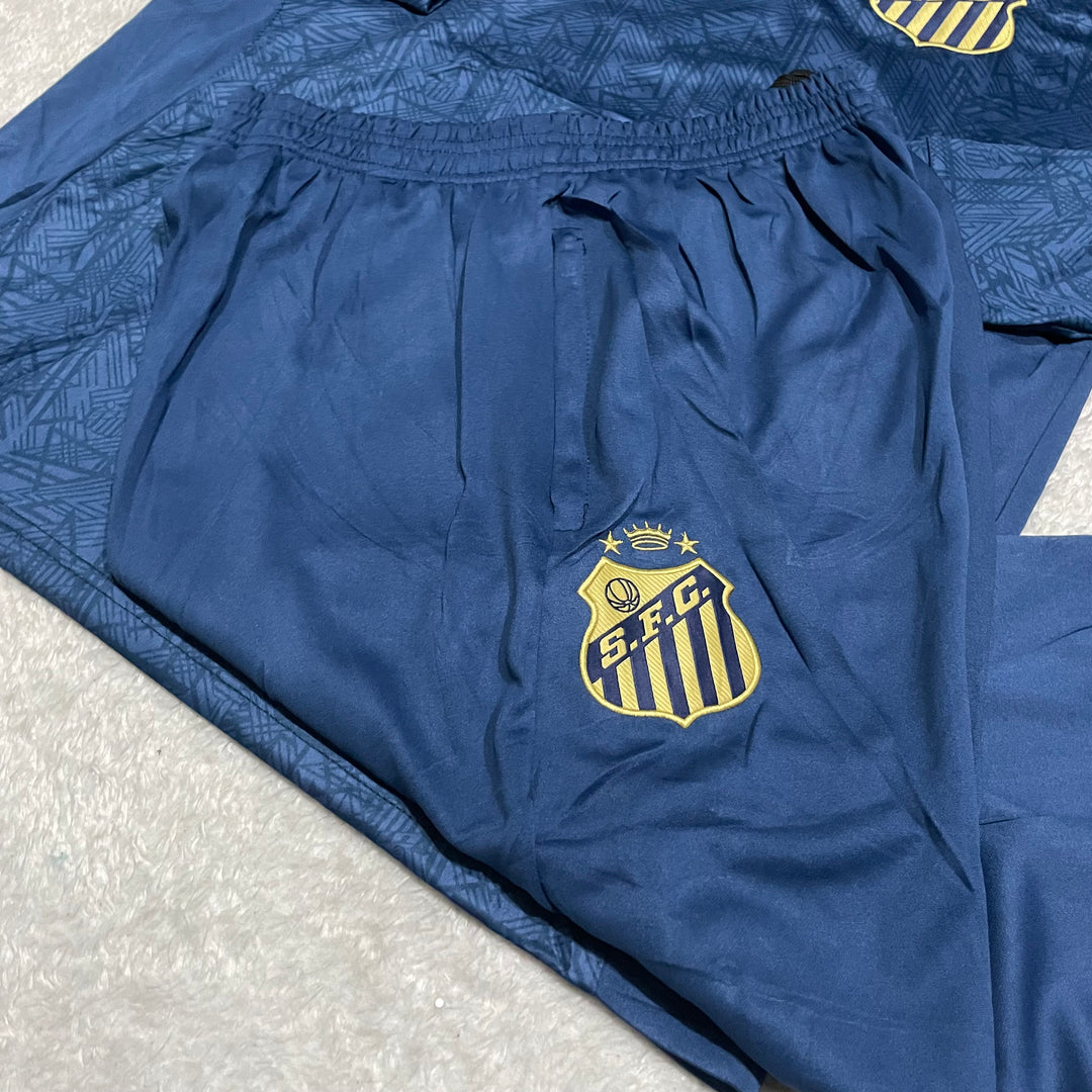 Conjunto de Frio Jaqueta Treino Santos - Azul