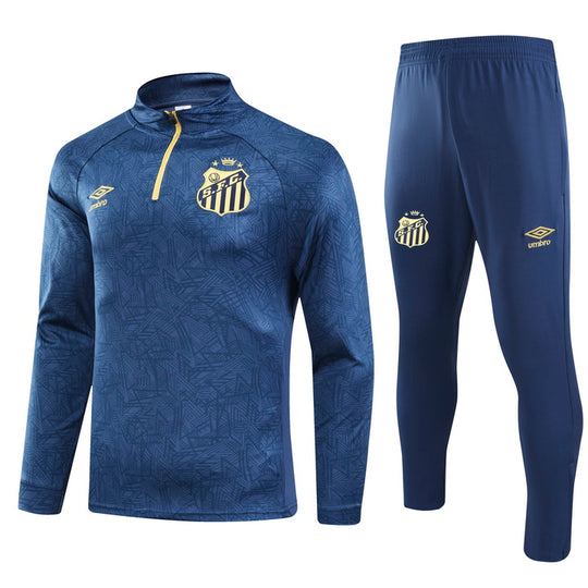 Conjunto de Frio Jaqueta Treino Santos - Azul