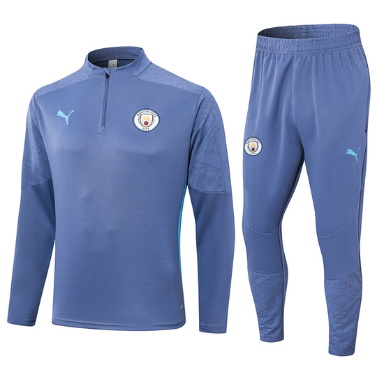 Conjunto de Frio Jaqueta Treino Manchester City - Azul