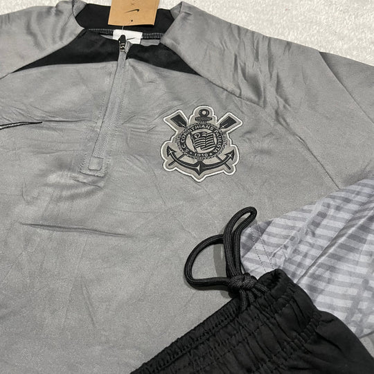 Conjunto de Frio Jaqueta Treino Corinthians - Cinza