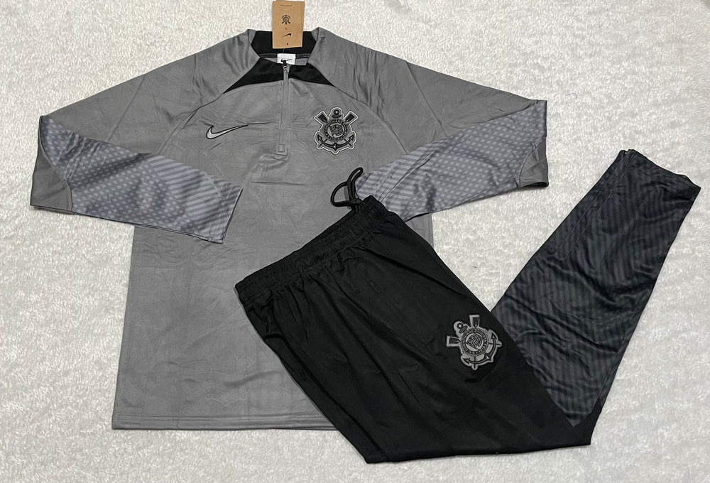 Conjunto de Frio Jaqueta Treino Corinthians - Cinza