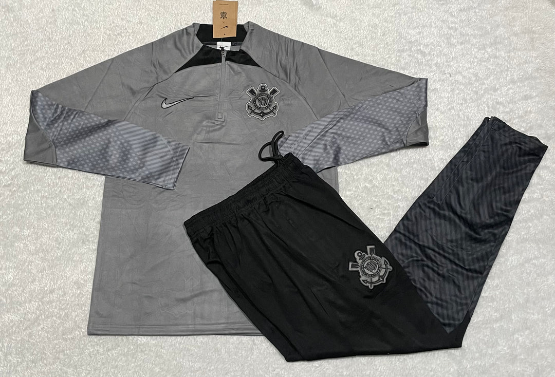 Conjunto de Frio Jaqueta Treino Corinthians - Cinza