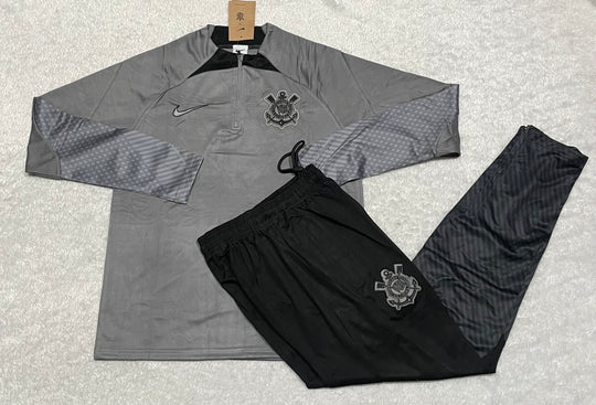Conjunto de Frio Jaqueta Treino Corinthians - Cinza