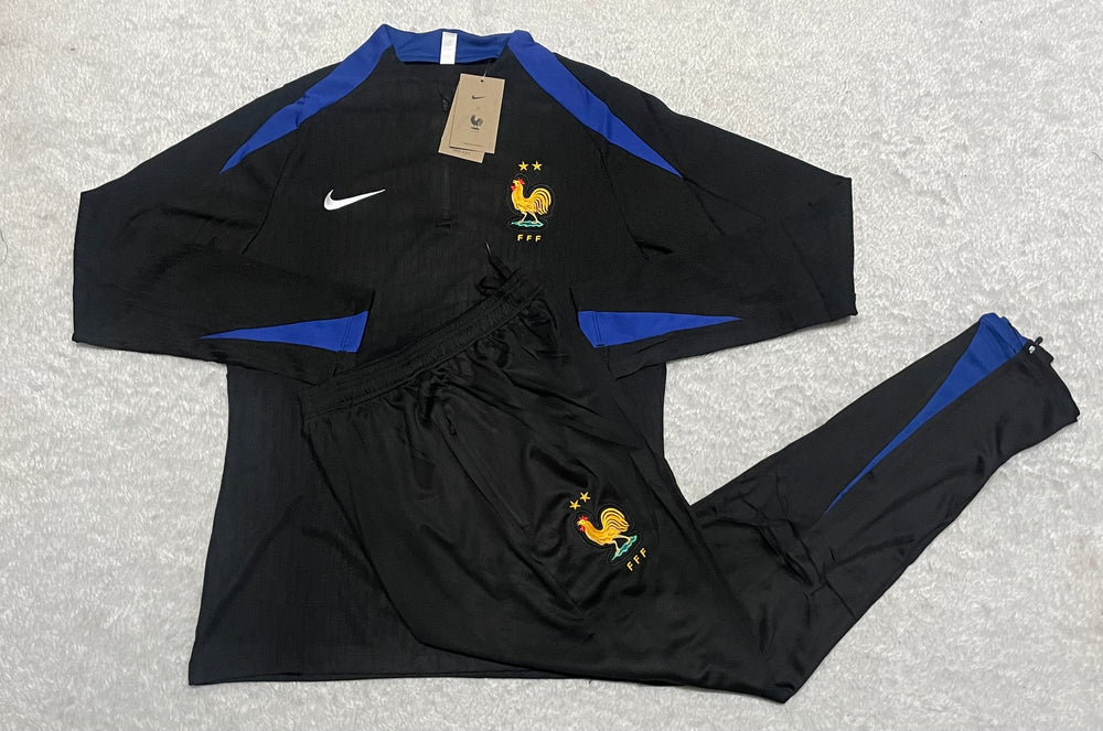Conjunto de Frio Jaqueta Treino França - Preta