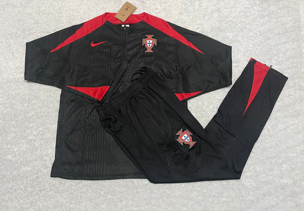 Conjunto de Frio Jaqueta Treino Portugal - Preta