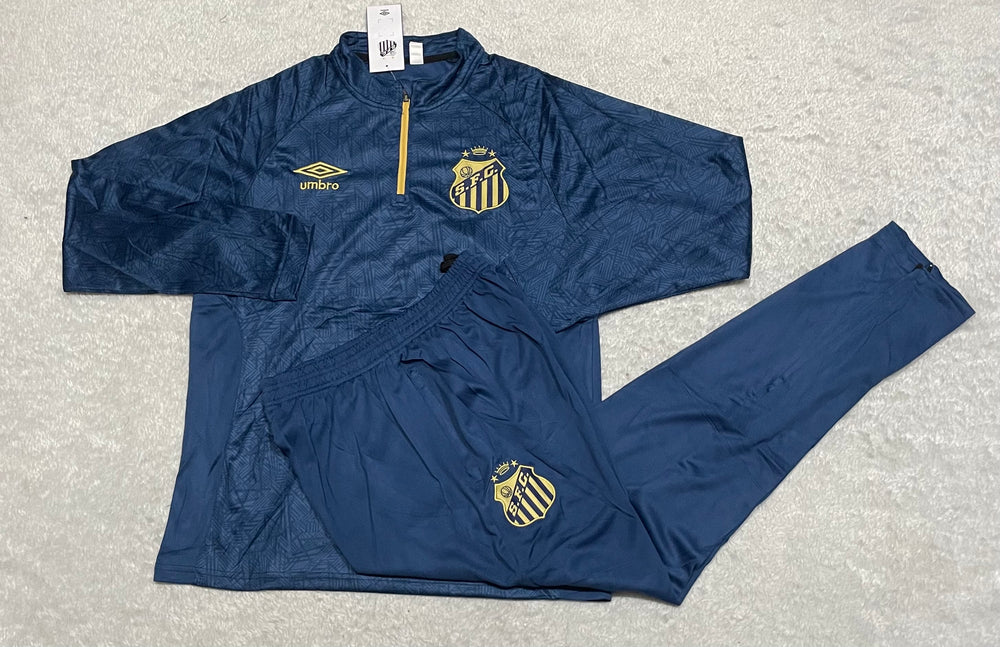 Conjunto de Frio Jaqueta Treino Santos - Azul