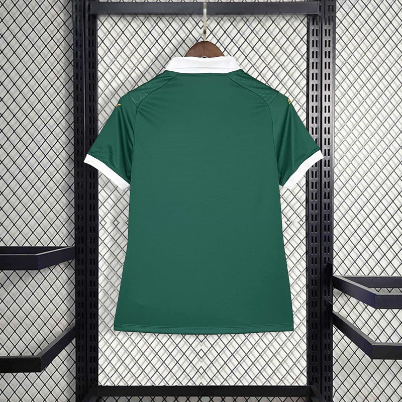 camisa-camiseta-blusa-do-palmeiras-porco-nova-lançamento-da-temporada-2024/25-24/25-feminina-baby-look-verde-de-com-gola-polo-i-1-titular-principal-primeira-home-casa-dudu-rony-raphael-veiga-endrick-versão-modelo-torcedor-pro-mantos-tailandesa