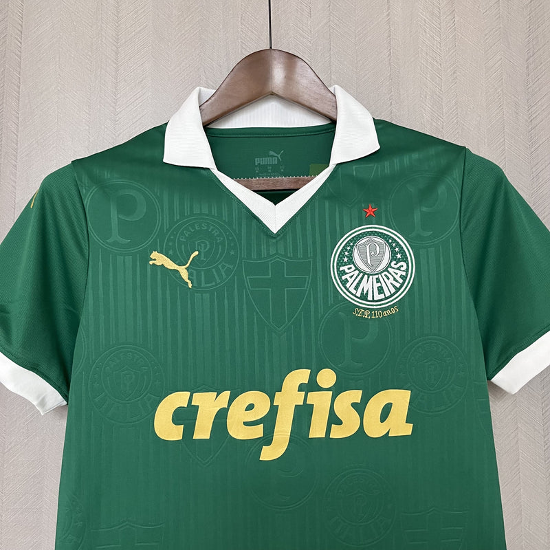 camisa-camiseta-blusa-do-palmeiras-porco-nova-lançamento-da-temporada-2024/25-24/25-feminina-baby-look-verde-de-com-gola-polo-i-1-titular-principal-primeira-home-casa-dudu-rony-raphael-veiga-endrick-versão-modelo-torcedor-pro-mantos-tailandesa