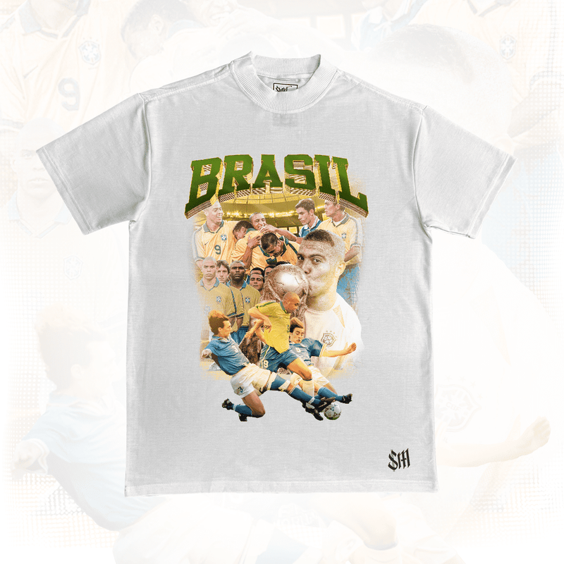 Camiseta Legends Brasil + Regalo y Caja de Regalo - Negro, Blanco y Beige