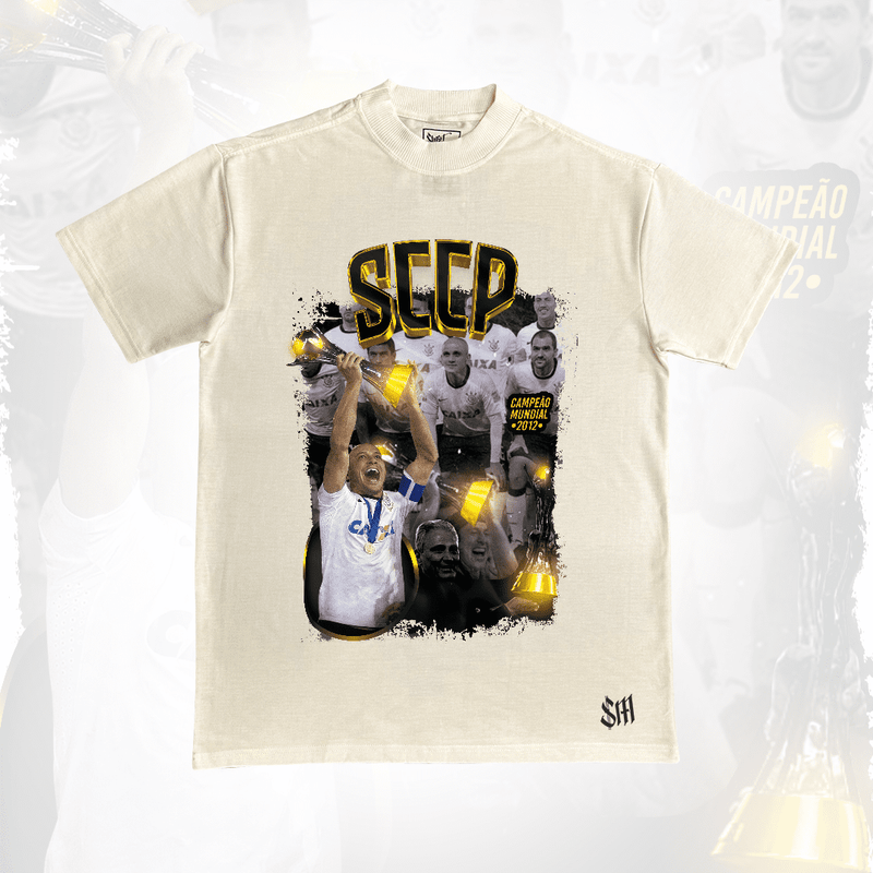 Camiseta Legends SCCP + Regalo y Caja de Regalo - Negro, Blanco y Beige