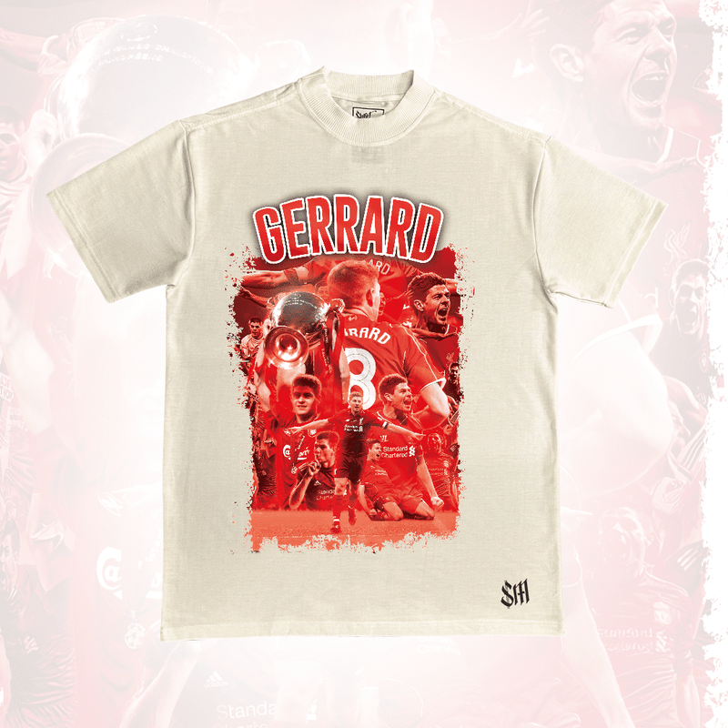 Camisa Legends Gerrard + Caixa Presente e Brinde - Preta, Branca e Bege