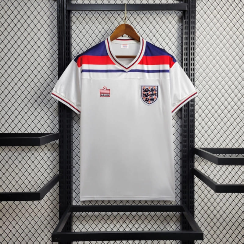 camisa-camiseta-blusa-retrô-antiga-da-inglaterra-temporada-1982/83-82/83-branca-copa-do-mundo-i-1-titular-principal-primeira-home-masculina-tailandesa-réplica-pro-mantos