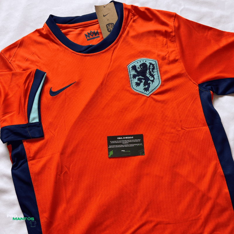 camisa-camiseta-da-holanda-nova-lançamento-temporada-2024/25-24/25-eurocopa-nike-i-1-titular-principal-primeira-home-laranja-masculina-versão-modelo-torcedor-tailandesa-réplica-pro-mantos-memphis-depay-gakpo-van-dijk-frimpong
