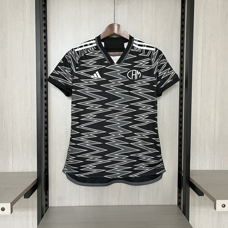 camisa-camiseta-do-atletico-mineiro-galo-nova-lançamento-adidas-da-temporada-2024/25-24/25-iii-3-terceira-third-cinza-com-preto-lactea-zigue-zague-betano-feminina-baby-look-versão-torcedor-tailandesa-réplica-pro-mantos-hulk-deyverson