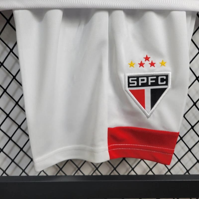 camisa-camiseta-do-são-paulo-spfc-new-balance-nova-lançamento-da-temporada-2024/25-24/25-conjunto-kit-infantil-para-crianças-com-calção-branca-de-com-gola-polo-1-i-titular-principal-primeira-home-lucas-moura-luciano-calleri-pro-mantos