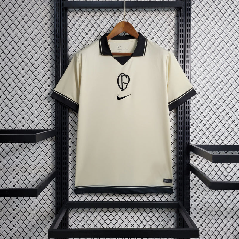 camisa-camiseta-nike-do-corinthians-da-temporada-2023/24-23/24-iv-4-quarta-bege-creme-de-com-gola-polo-cp-masculina-versão-modelo-torcedor-tailandesa-réplica-pro-mantos