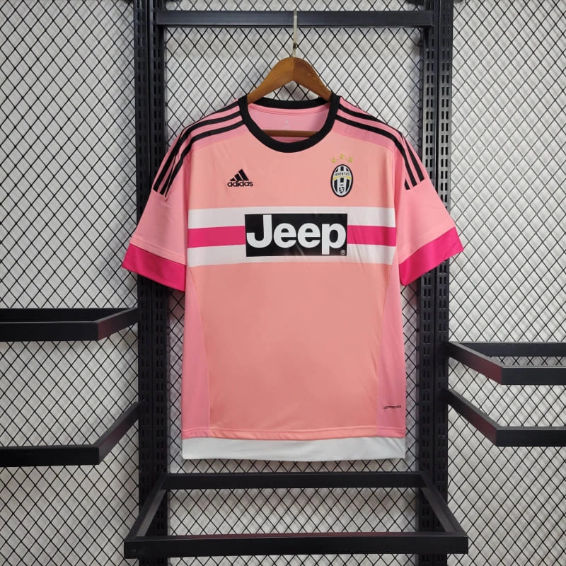 camisa-camiseta-retrô-antiga-da-juventus-temporada-2015/16-15/16-patrocínio-jeep-rosa-tailandesa-pink-ii-2-segunda-reserva-visitante-mandzukic-morata-dybala-marchisio-khedira-pogba-evra