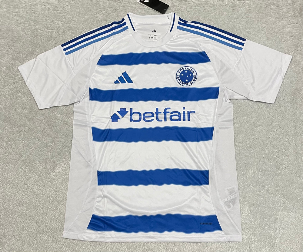 camisa camiseta blusa do cruzeiro a pronta entrega nova lançamento da temporada 2025/26 25/26 ii 2 segunda reserva away visitante listrada masculina versão torcedor tailandesa réplica pro mantos gabigol kaio jorge