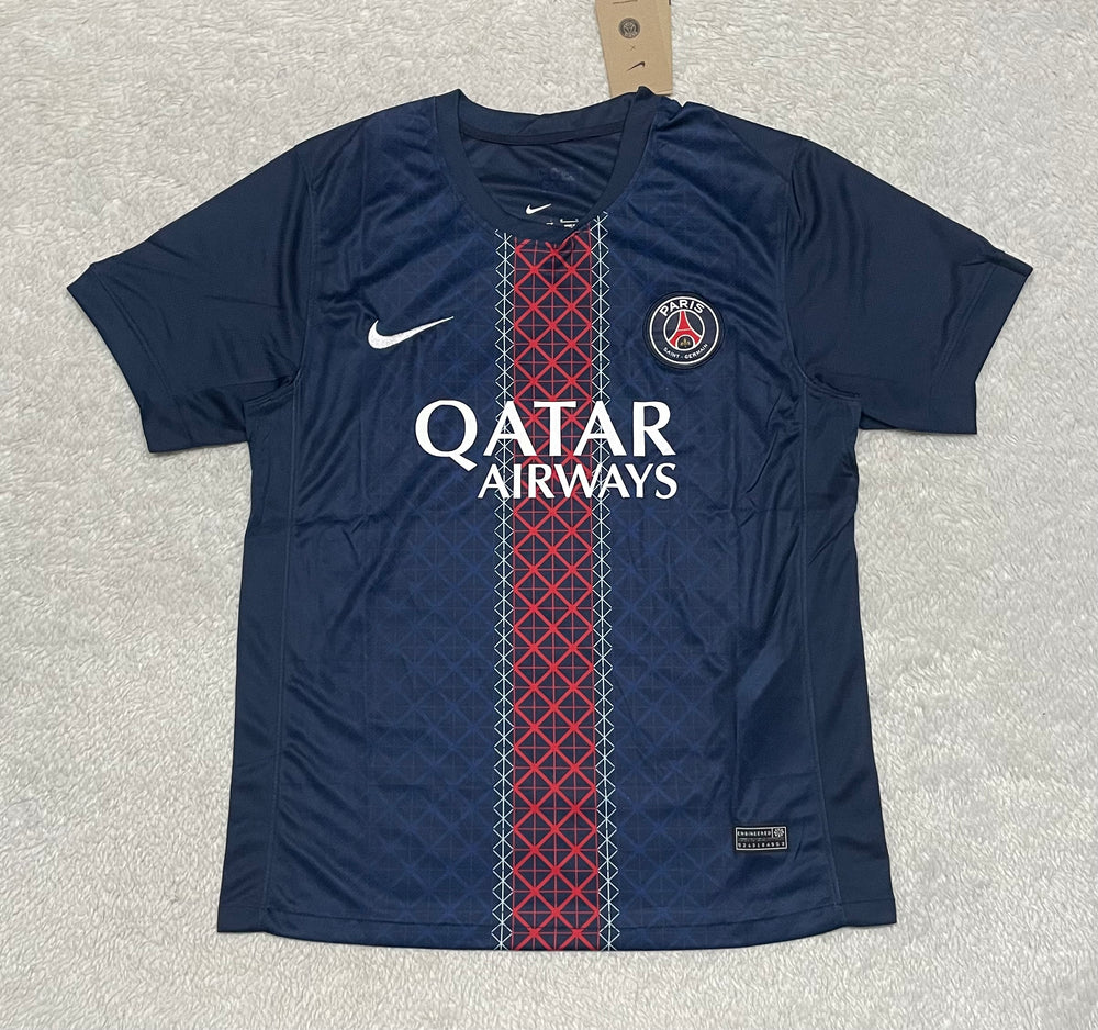 camisa camiseta blusa do psg paris saint germain nova lançamento da temporada 2025/26 25/26 i 1 titular principal primeira home azul masculina versão torcedor tailandesa réplica pro mantos