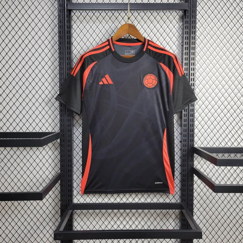 comprar-camisa-camiseta-blusa-da-colômbia-adidas-nova-lançamento-copa-américa-temporada-2024/25-24/25-preta-cinza-com-laranja-ii-2-segunda-reserva-away-masculina-versão-modelo-torcedor-tailandesa-réplica