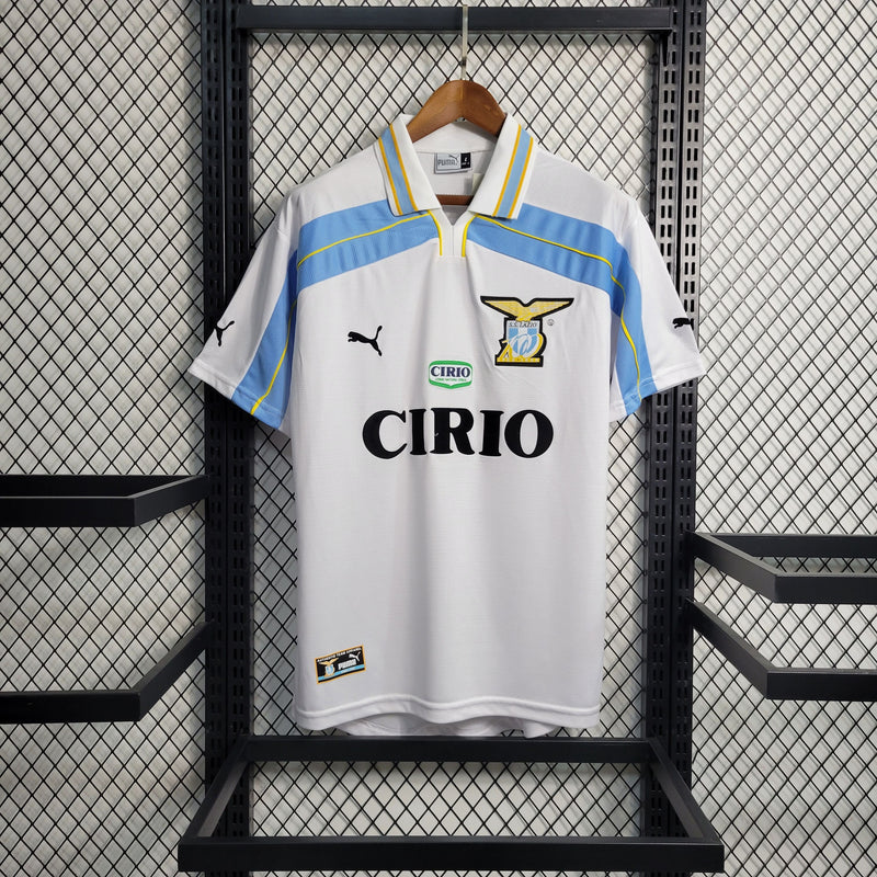 comprar-camisa-camiseta-blusa-da-lazio-da-temporada-1999/2000-99/00-retrô-antiga-branca-cirio-ii-2-segunda-reserva-masculina-versão-modelo-torcedor-tailandesa-réplica-de-time-de-futebol