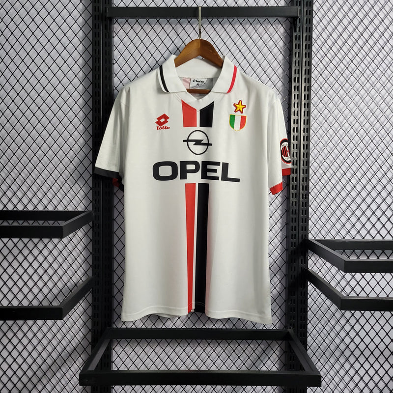 comprar-camisa-camiseta-blusa-do-ac-milan-retrô-antiga-da-temporada-1995/1996-95/96-branca-opel-maldini-george-weah-baggio-vieira-masculina-ii-2-segunda-reserva-tailandesa-réplica-de-time-de-futebol