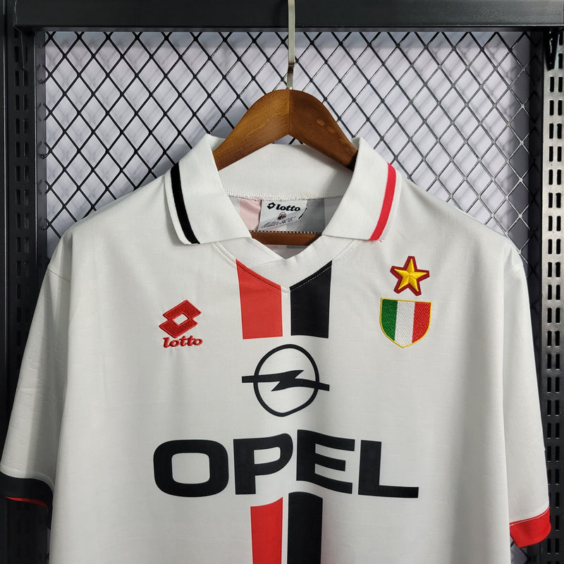 comprar-camisa-camiseta-blusa-do-ac-milan-retrô-antiga-da-temporada-1995/1996-95/96-branca-opel-maldini-george-weah-baggio-vieira-masculina-ii-2-segunda-reserva-tailandesa-réplica-de-time-de-futebol